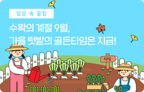 수확의 계절 9월, 가을 텃밭의 골든타임은 지금!