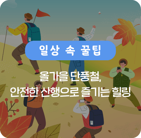 올가을 단풍철 안전한 산행으로 즐기는 힐링
